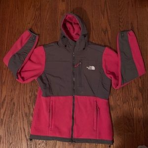 Pink North Face Zip Up Jacket